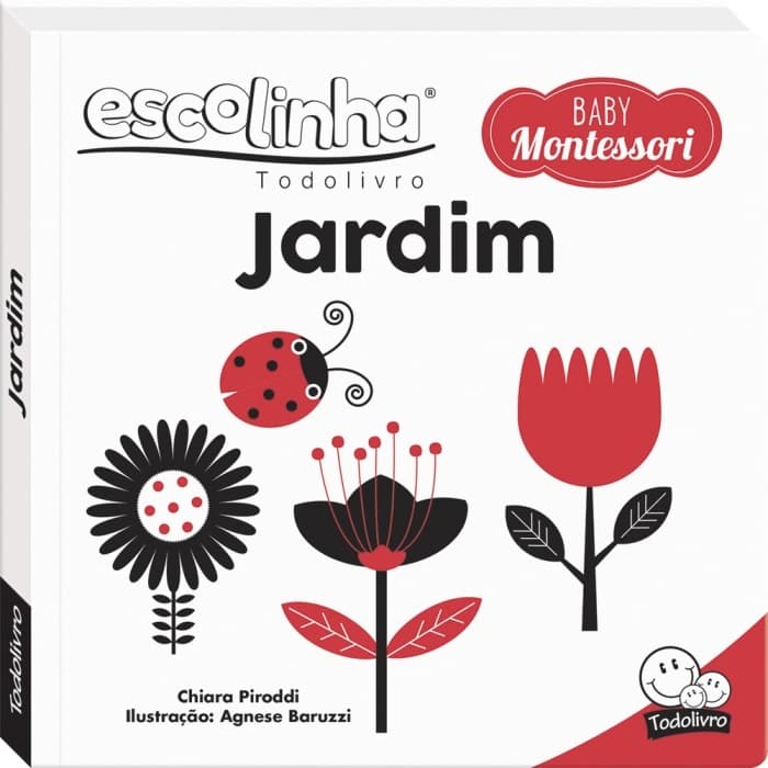 Kit 2 livros Montessori Contrastes Banho meus momentos + Cartonado Jardim