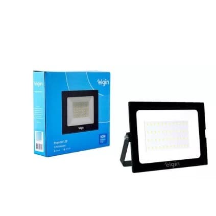 PROJETOR (Refletor) LED 30W ou 50W PRETO - ELGIN