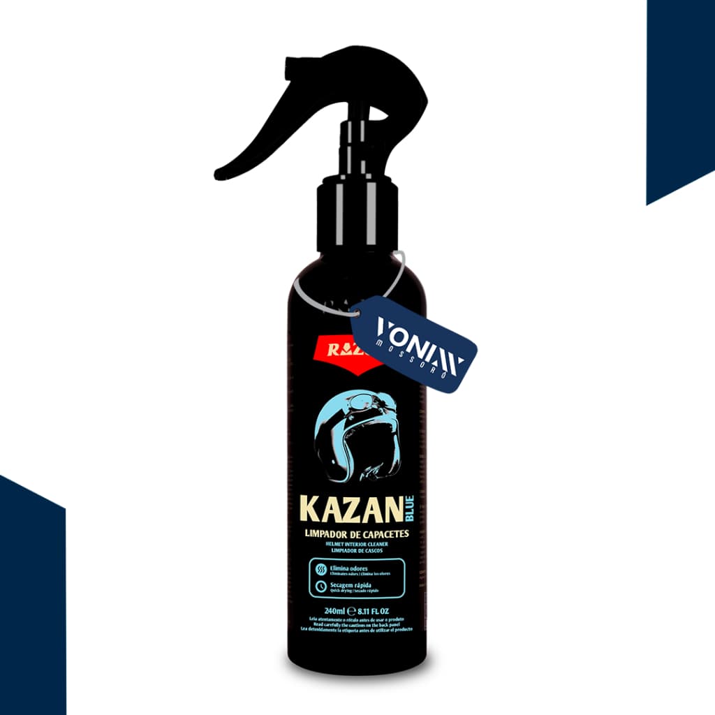 Kazan Blue Limpador De Capacete Elimina Odores Protege  Razux/Vonixx 240ml