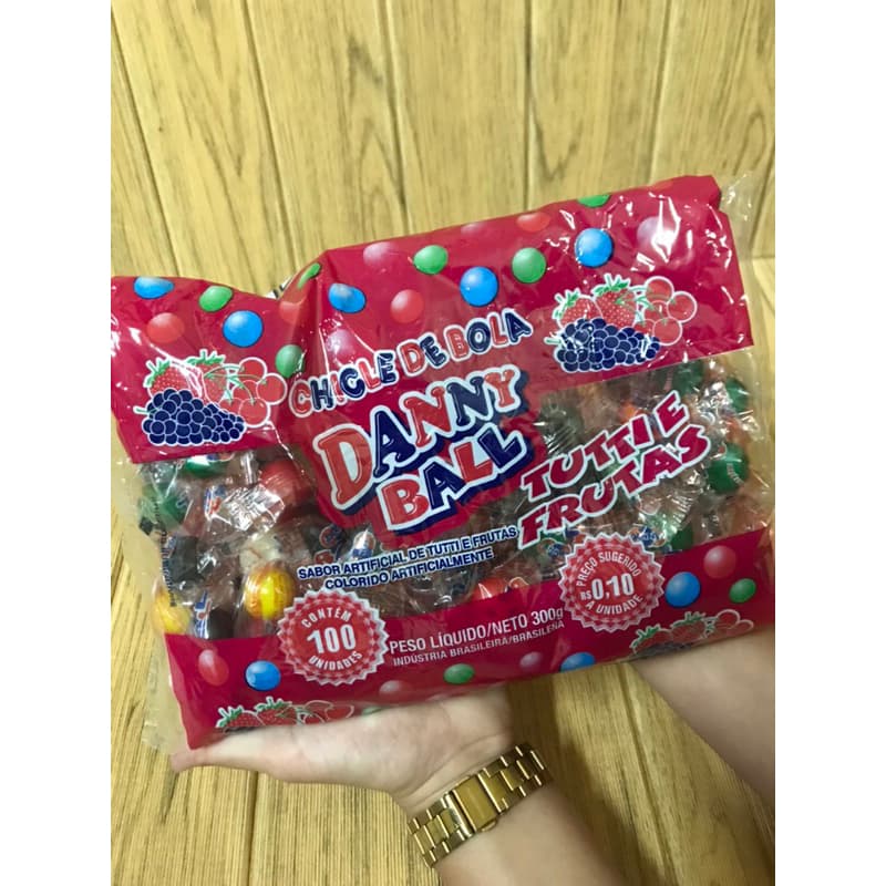 Chiclete Sortido 300 gramas Com 100 unidades - Danny Ball