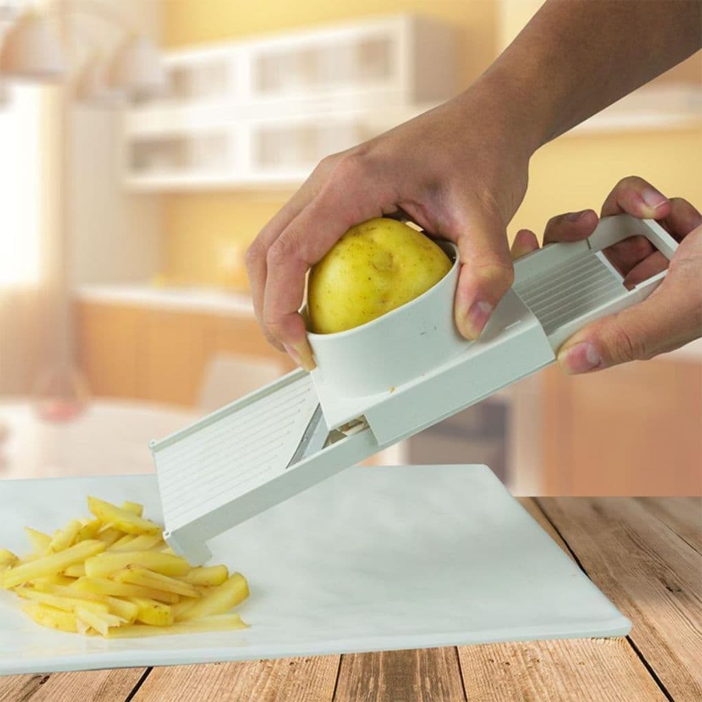 Kit 4 em 1 Descascador Cortador Legumes Fruta Queijo Dupla Face Boleador Ralador
