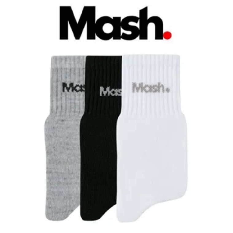 Kit 3 Pares Meias Mash Masculina 20205 Cano Medio Algodao Original