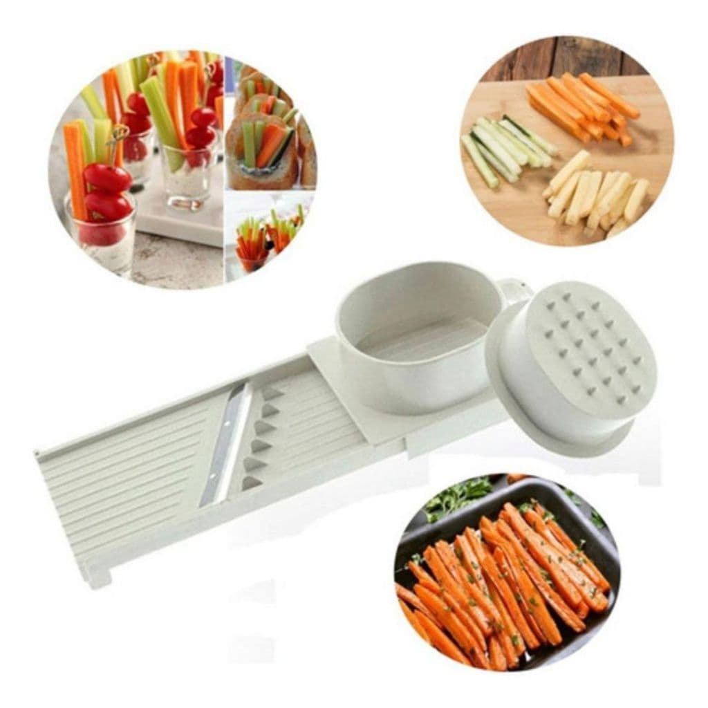 Cortador Fatiador de Batata Palito e Legumes Manual Prático Picador Cozinha Multiuso