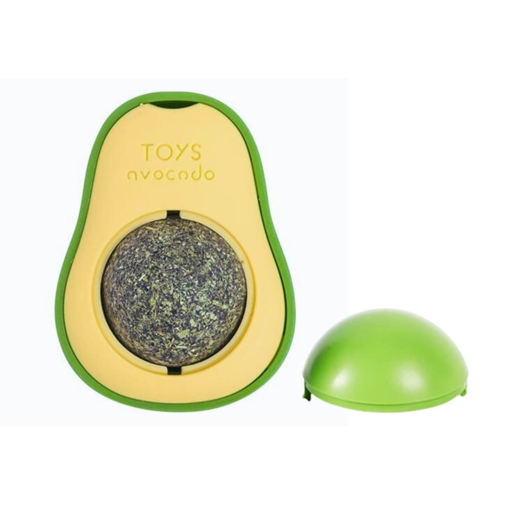 Abacate Brinquedo Interativo para Gato Pet com Catnip Erva Gato Natural Bola de Lamber
