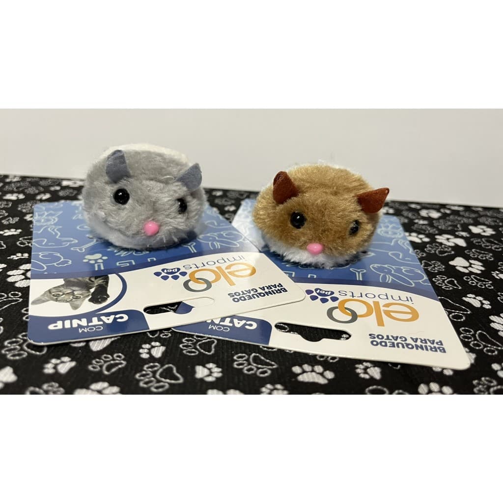 RATINHO DE PELÚCIA COM VIBRAÇÃO E CATNIP - BRINQUEDO PARA GATOS COM CATNIP