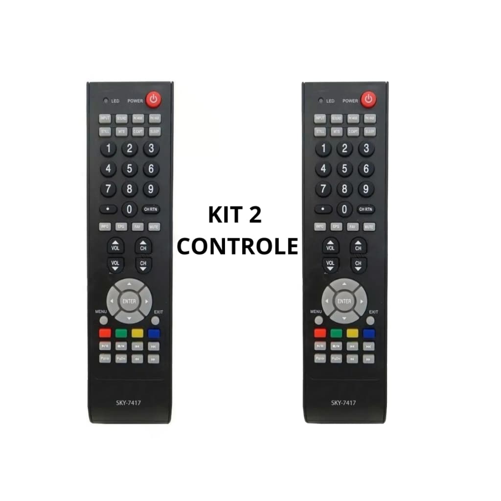 KIT 2 CONTROLE REMOTO COMPATIVEL TV Lcd Semp Toshiba Ct6420 LC4246FDA  CT6360