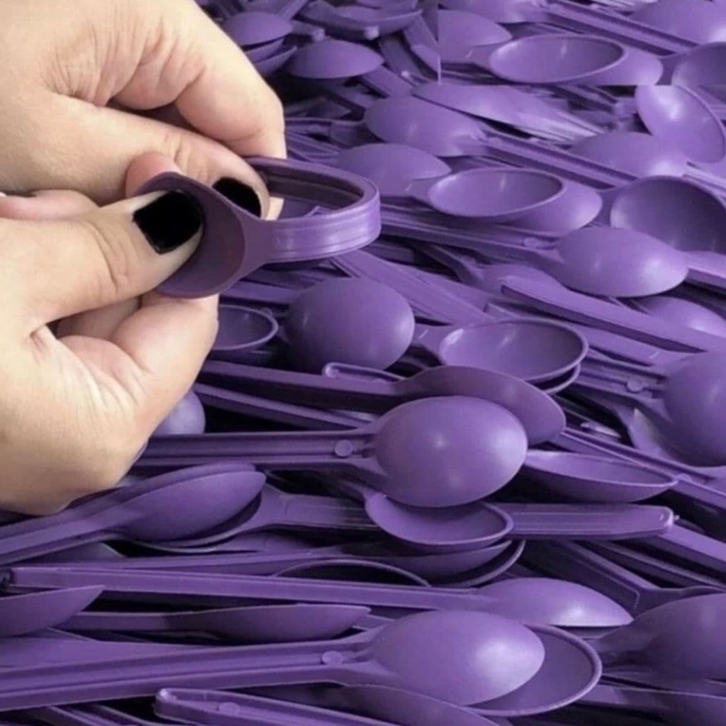 COLHER P/AÇAI ROXA SOBREMESA 1000 A 5000 UNIDADES RESISTENTE