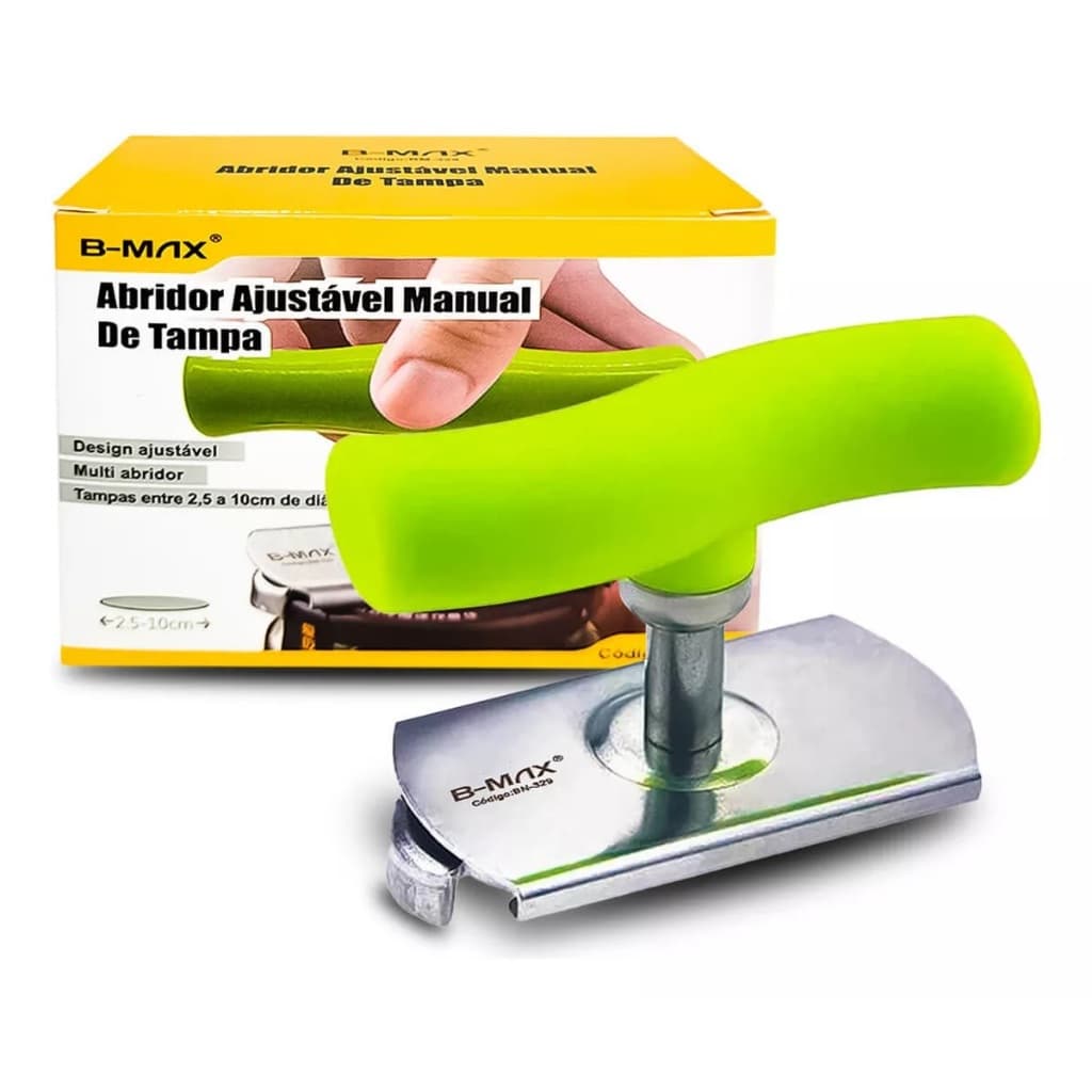 Abridor de Pote Vidro Tampa Metal Conserva Manual Multi abridor Inox ABS