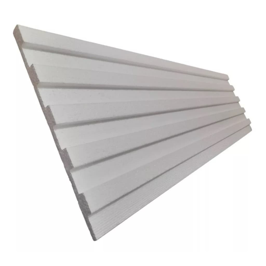Painel Ripado Lambril Placas Molduras 30cm x 100cm kit 10 placas Roda Meio Isopor Acabamento Parede