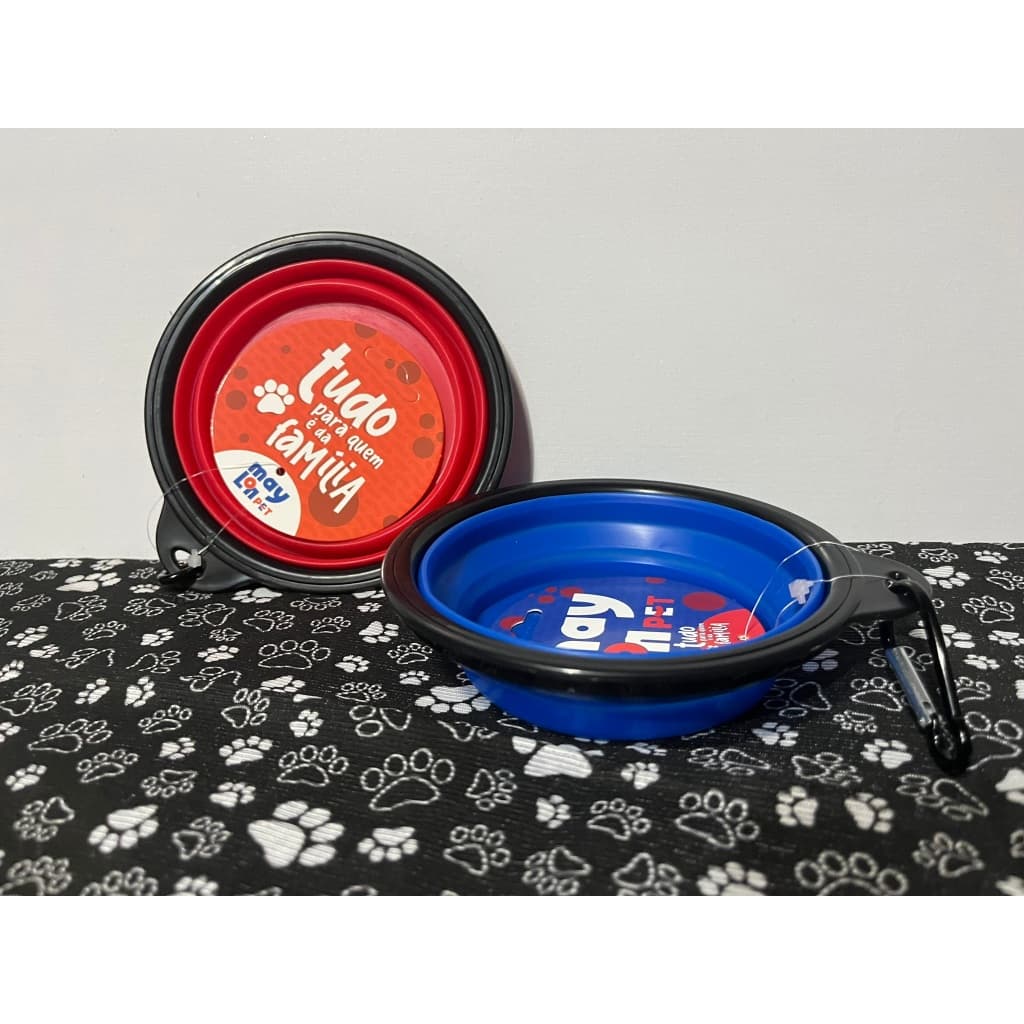 COMEDOURO SILICONE PORTÁTIL E RETRÁTIL - IDEAL PARA PASSEIOS  LONGOS OU CURTOS - COMEDOURO OU BEBEDOURO CÃES E GATOS