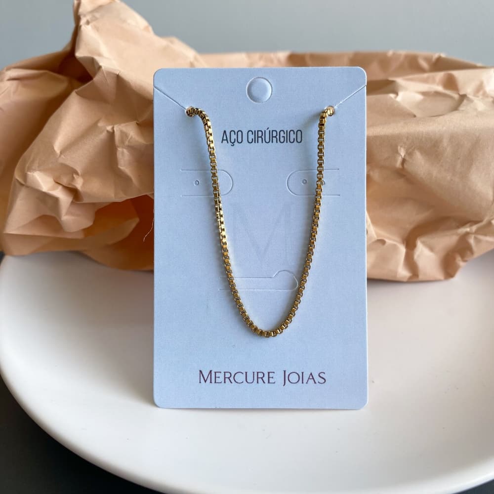 Corrente Feminina Masculina Veneziana Dourada 60 CM Aço Inox - Aço Cirúrgico Unissex Fina Delicada Ouro Prateada Joias Joia Semijoias Antialérgico Hipoalérgico