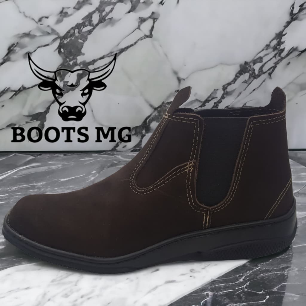 Bota Botina Masculina Sapato Social Couro Legitimo Camurça Nobuck Cano Curto Masculina Feminina Luxo