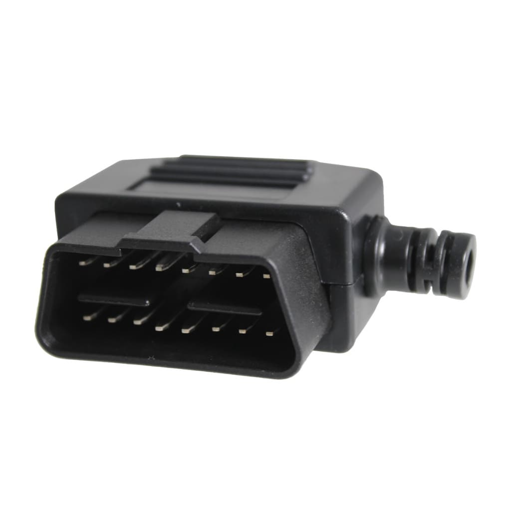 Conector Obd2 Macho 16 Pinos 12/24v Capa 90° E Bucha