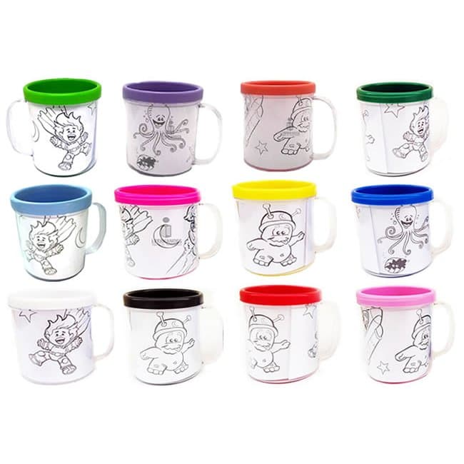 20 Pintando  Caneco - Caneca para colorir - Festa - com Foto - Caneca para Foto