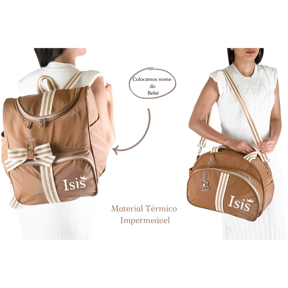 Bolsa Maternidade Personalizada Menino Menina Mochila Enxoval Bolsas Fraldas Luxo