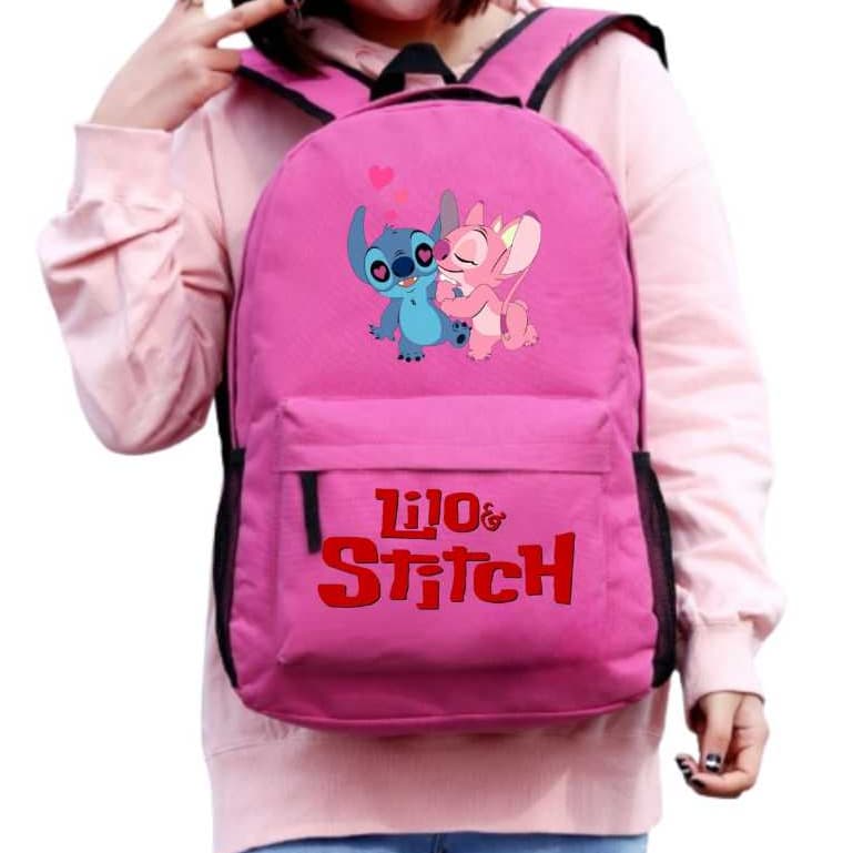 Bolsa escolar Lithe Stich Bag Pink Little Stich Mochila Lylo Stich Mochila Escolar Rosa