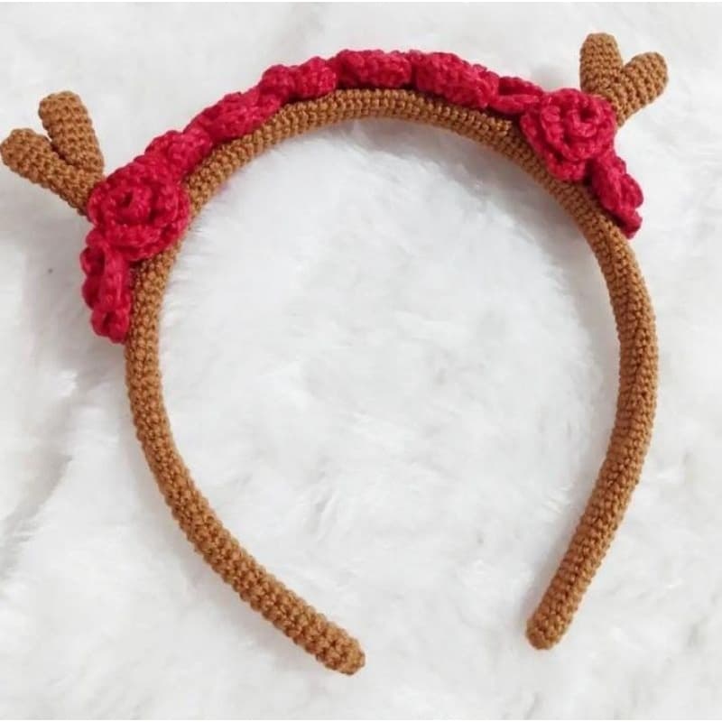Tiara Amigurumi Tiara alce Tiara moderna Tiara criança Tiara Crochê
