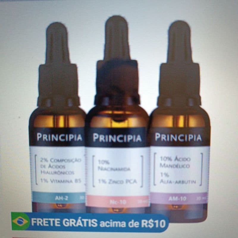 Kit 3 Séruns Principia Niacinamida + Mandélico + Hialurônico