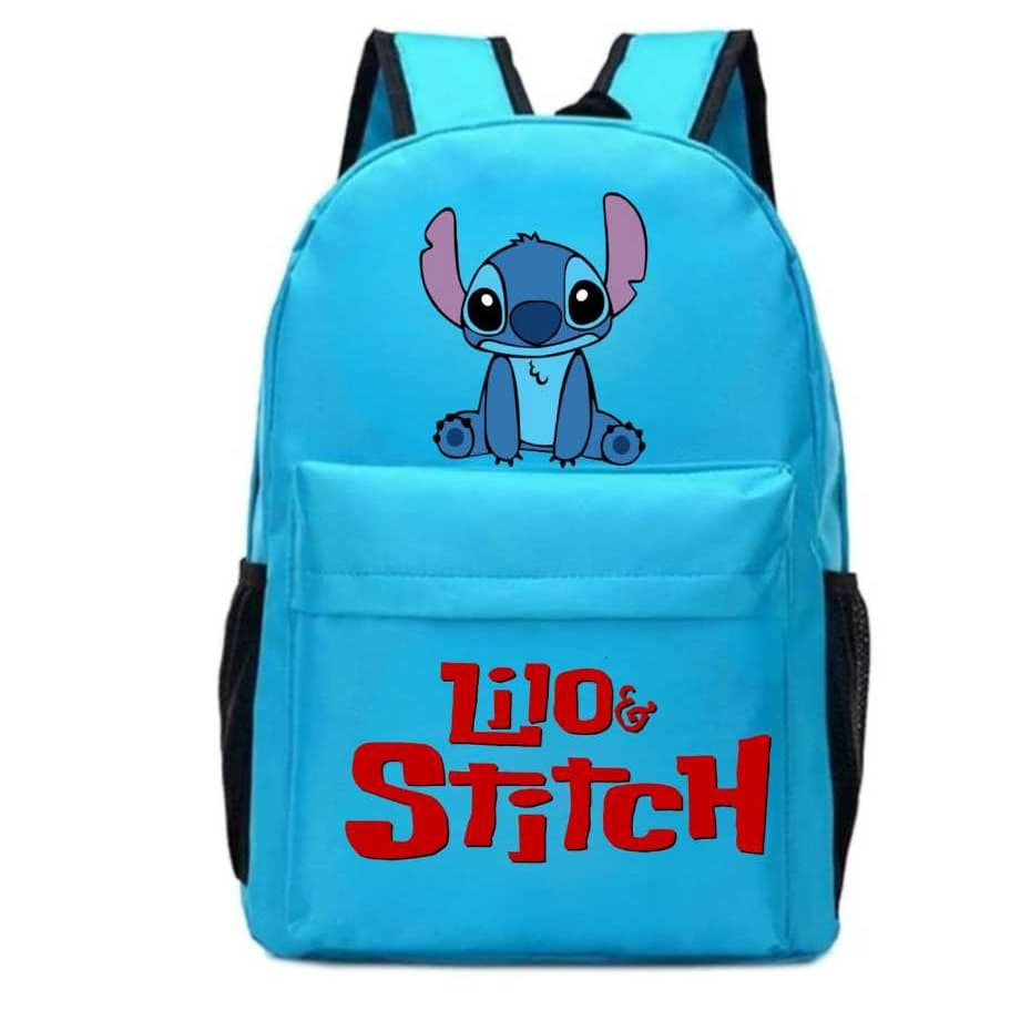 Bolsa Escolar Lilo e Stitch Mochila Escolar lilo stich azul claro mochila passeio