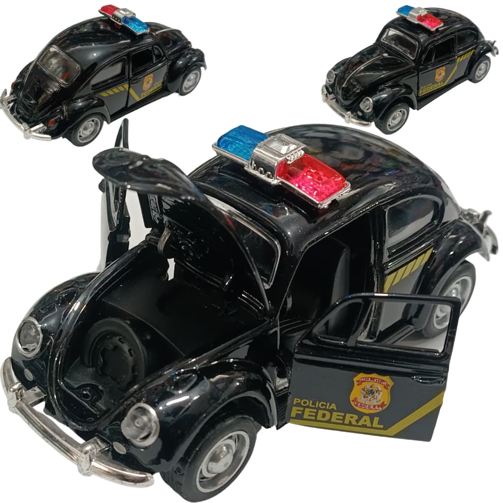 Carrinho Polícia Federal e PRF Miniatura Carrinho de Ferro Fricção Coleção