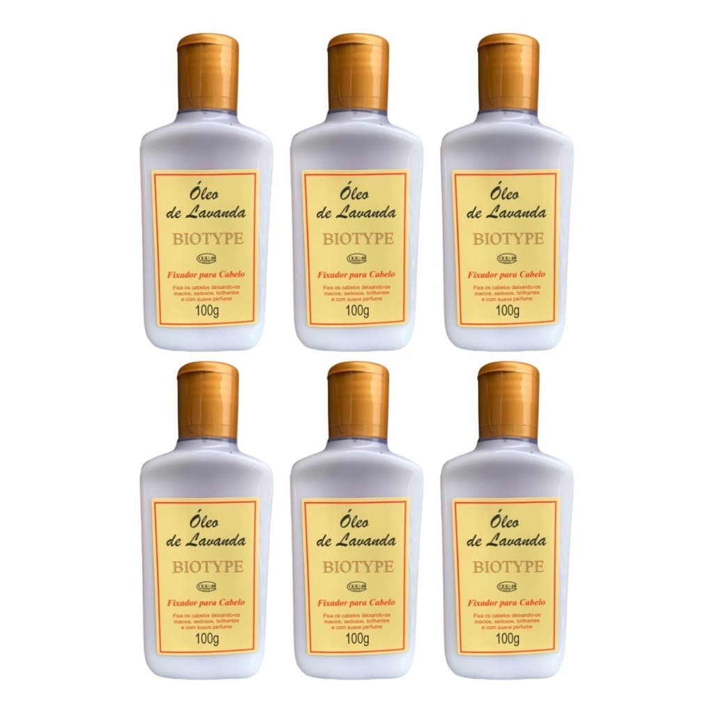 6x Óleo De Lavanda Biotype Fixador De Cabelo 100gr