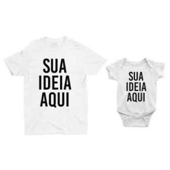 kit Camisa + body ( bebe) personalizado com sua ideia