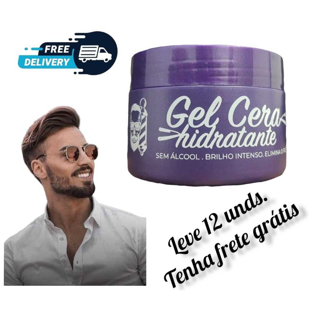 gel cera  fixa profissional barbeiro cabelo modelador fixador KIT 12 UNDS.