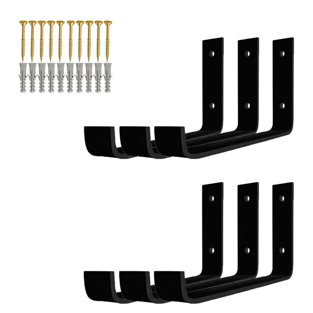 Mão Francesa Invertida 25cm Suporte Ferro Industrial 6pç