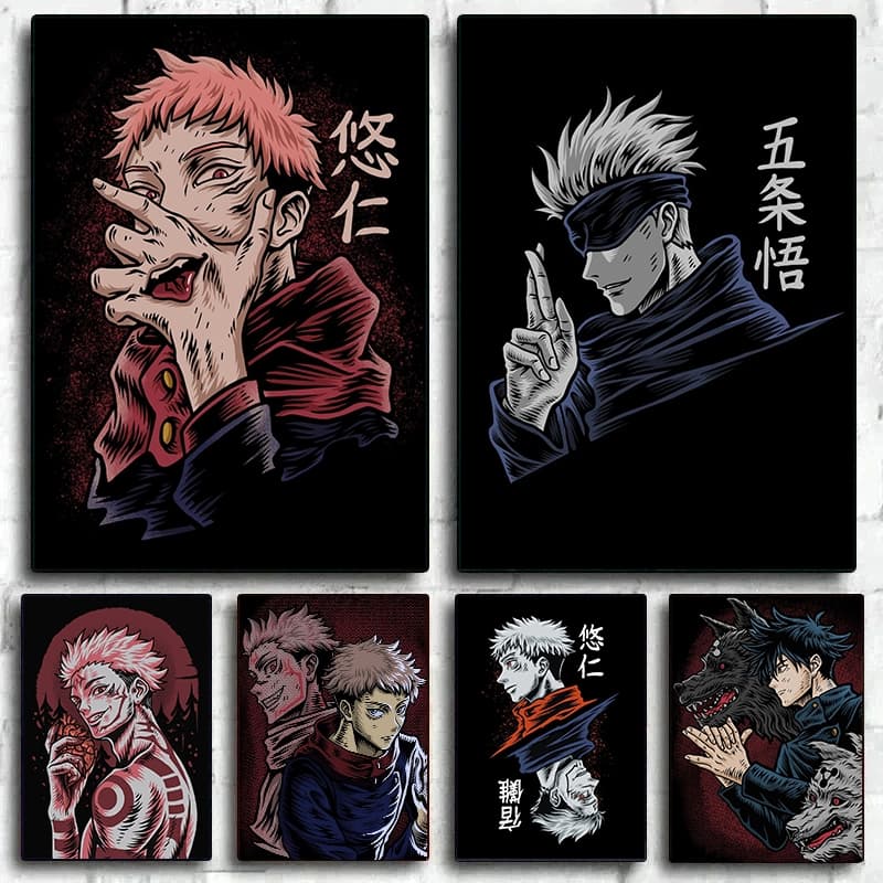 Quadro Japanese Classic Anime, Jujutsu Kaisen, Satoru Gojo, Decoração de casa