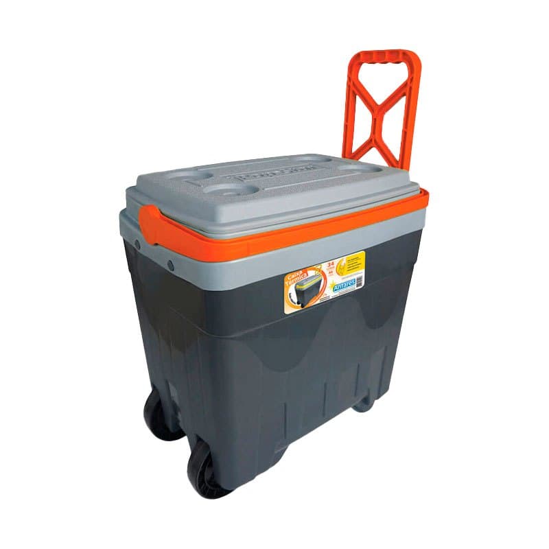 Cooler Caixa Térmica Com Rodinha - 34 Litros - Ate 50 Latas