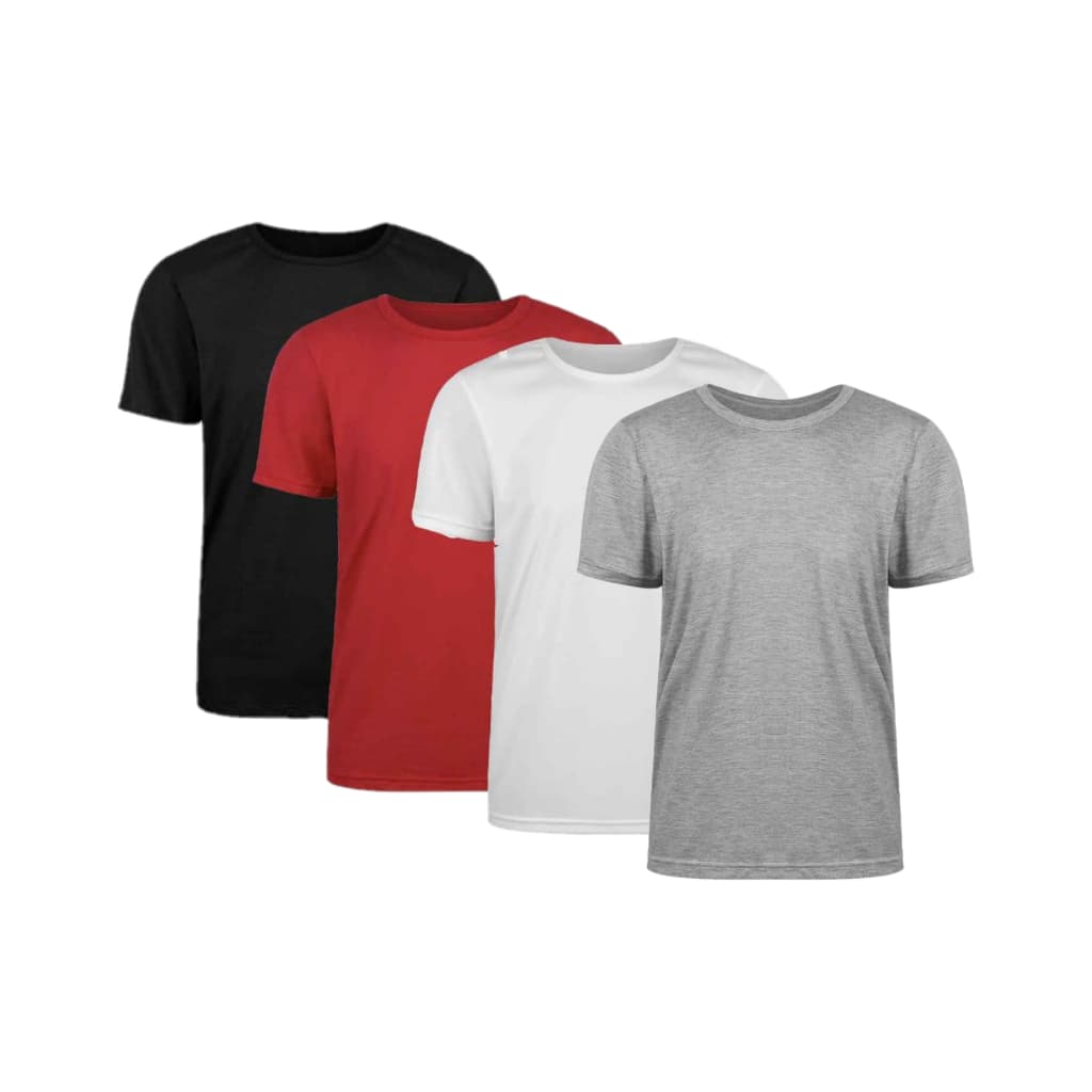 Kit 4 Camisetas básicas Gola Redonda LISAS SlimFit Confortável - Casual - Acedemia - TEUCATI