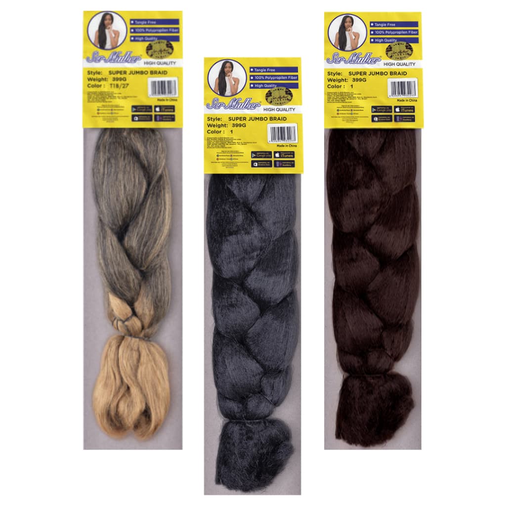 Jumbão Ser Mulher - Super Jumbo Box Braids Fibra para Tranças e kanekalon 399gr - 65cm