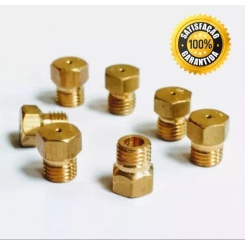 Kit 5 Bico Injetor P/ Fogão Cooktop Fischer 5 Bocas(1 Boca Grande + 3 bocas Peq + 1 boca MINI )