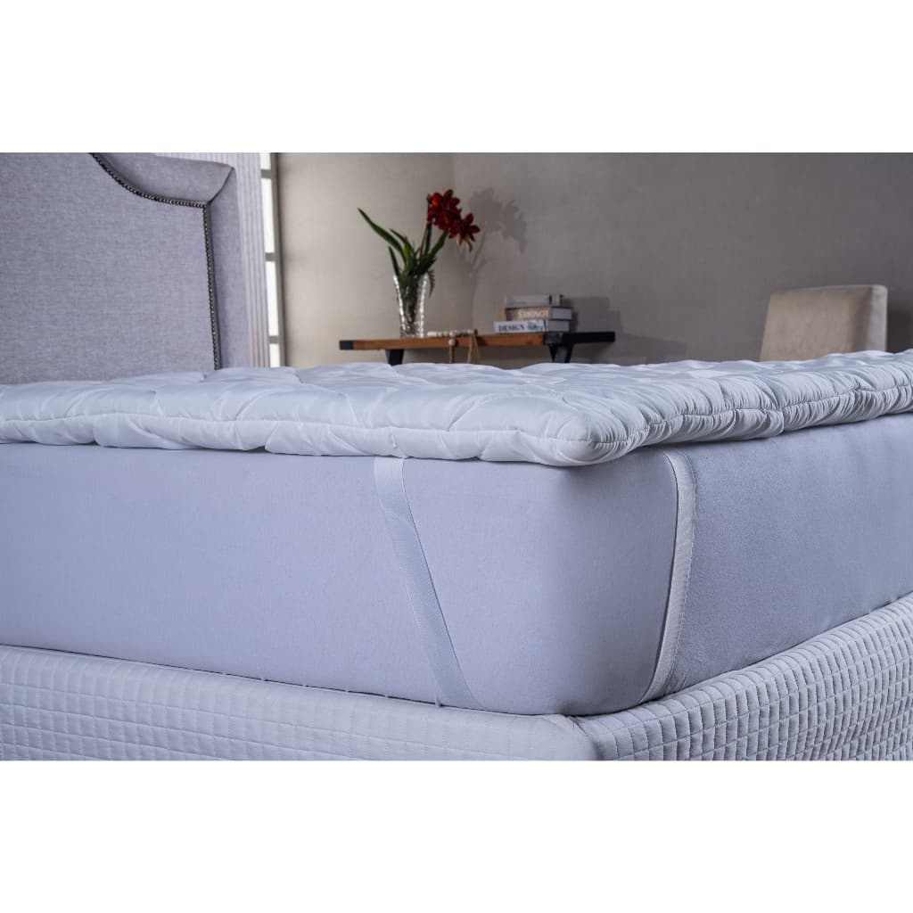 Pillow Top Protetor De Colchão para cama Casal Queen 400 fios branco
