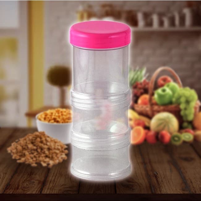 Pote 50/80/120ml Kit Com 3 Torres multiuso mini Marmita Snack Fitness lanche petisco cozinha organizador condimento