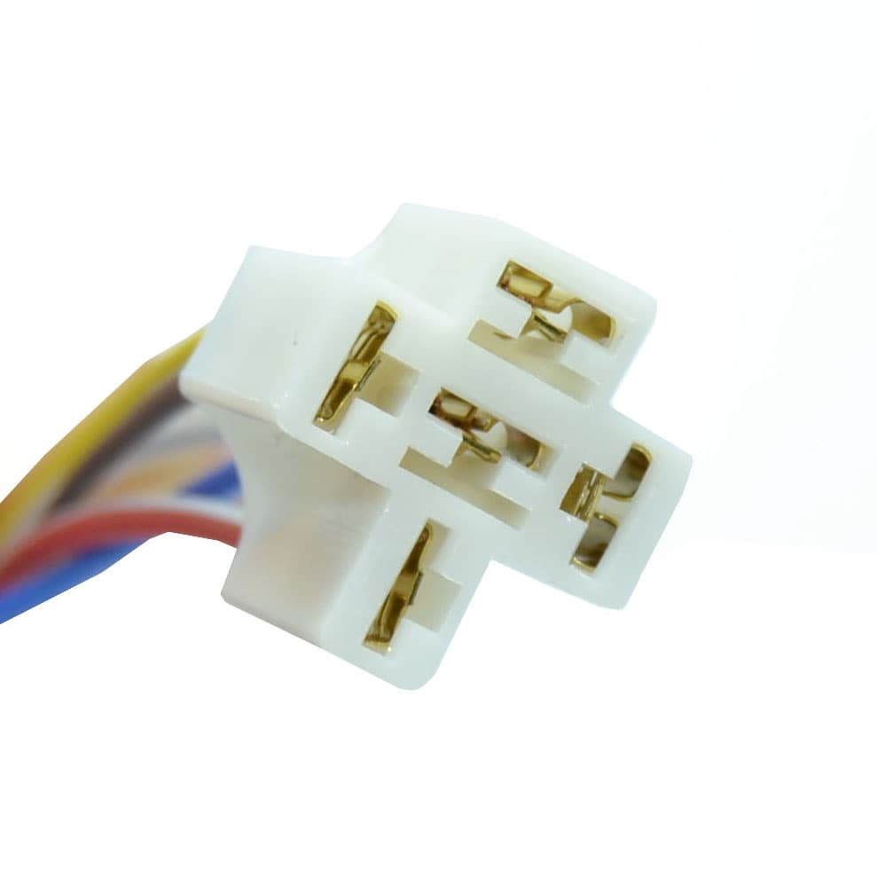 Chicote Tomada Soquete Conector Plug Porta Relé 5 Vias