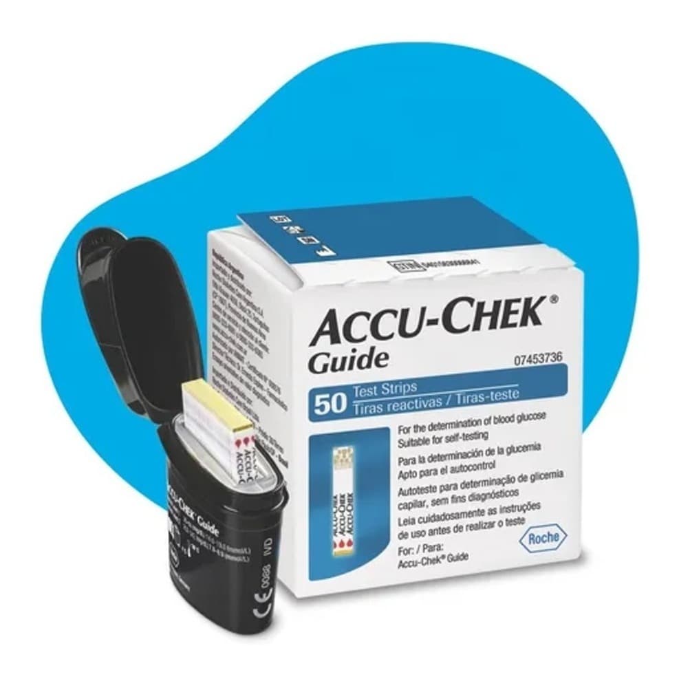 Tiras Accu Chek Guide - Caixa Com 50 Tiras - Original