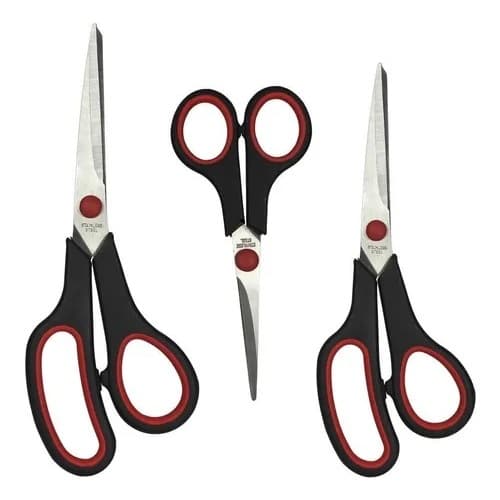 Kit 3 Tesouras Multiuso Multi Funções Cozinha/Costura