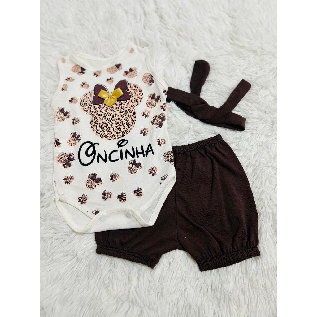 Conjunto Oncinha para bebê menina