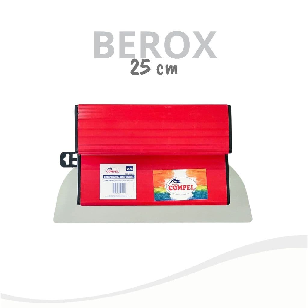 Desempenadeira Berox 25cm Aço Inox  Para Massa Corrida