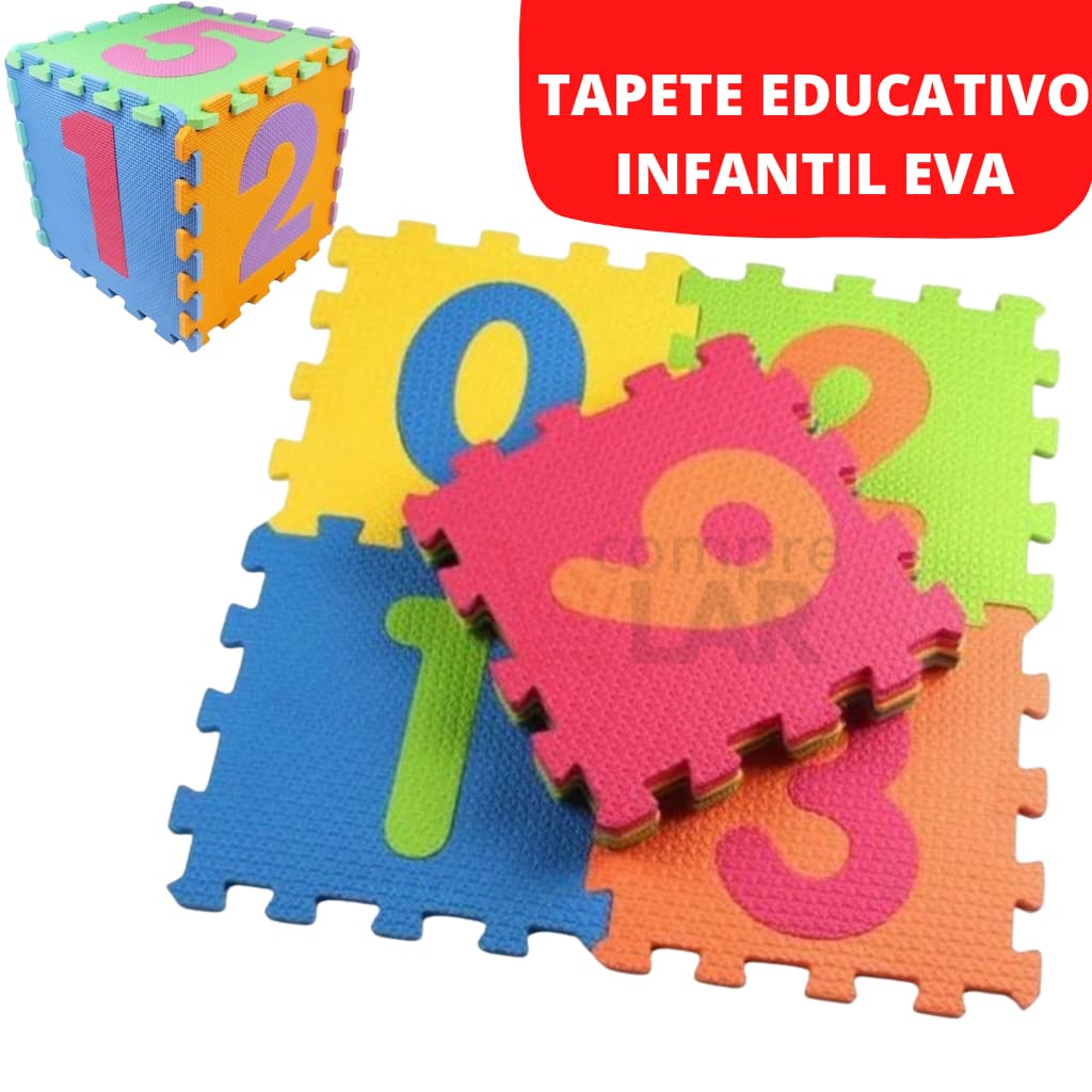 Tapete Tatame Infantil Educativo Eva 10 Pecas