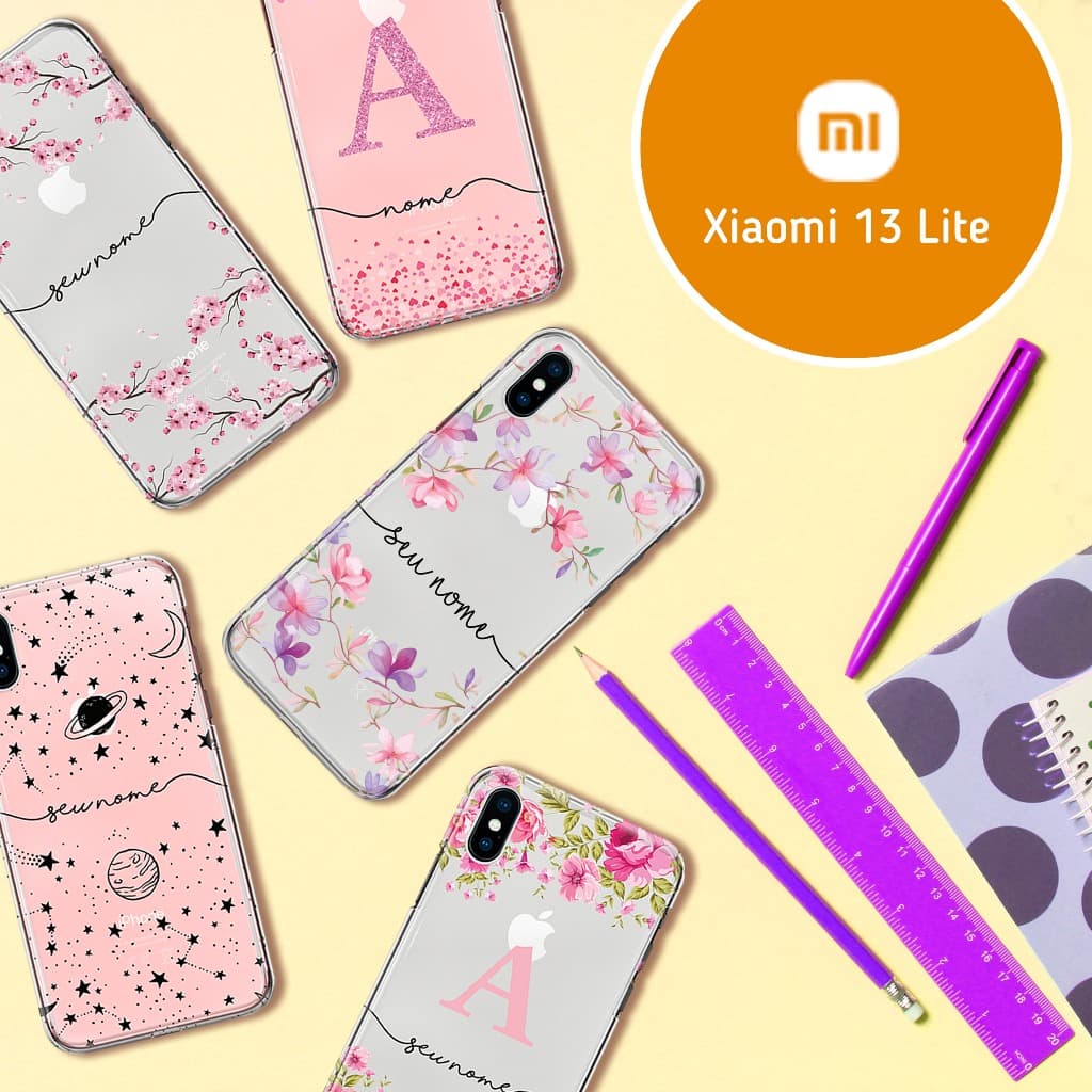 Capa Capinha - Xiaomi 13 Lite - Transparente Personalizada com Nome