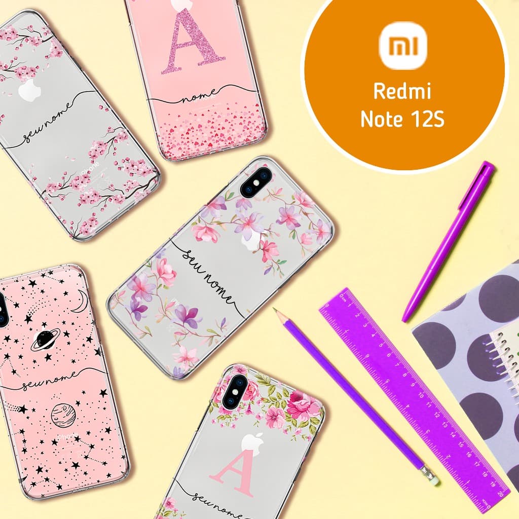 Capa Capinha - Xiaomi Redmi Note 12S - Transparente Personalizada com Nome