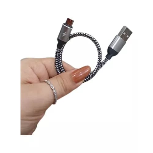 Cabo Micro Usb V8 Curto Pequeno 24 Cm Reforçado