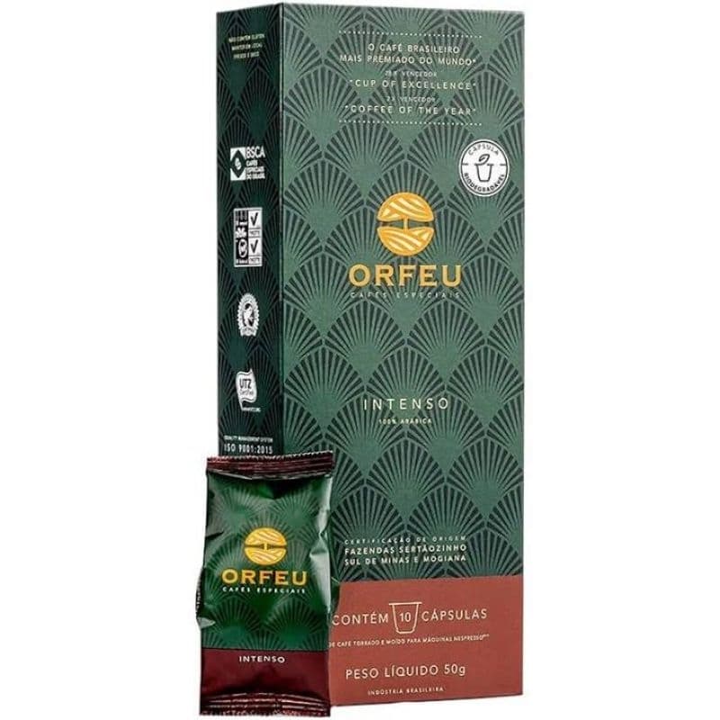 Cápsulas De Café Intenso Orfeu Compatível Com Nespresso 10 Cápsulas
