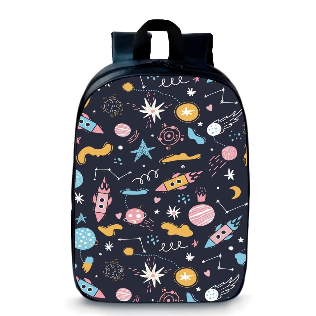 Mochila Pequena Pré-escolar Star Universo Foguete e Meteoros Modelo Pequeno Infantil