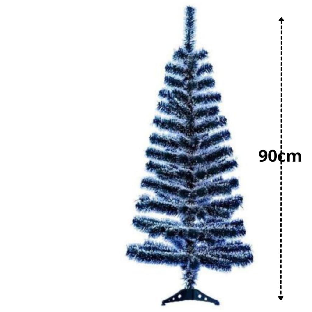 Árvore De Natal Nevada Pequena 90cm Pinheiro Luxo 90 Galhos