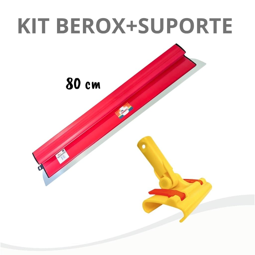 Kit Desempenadeira Berox 80cm + Suporte para Berox
