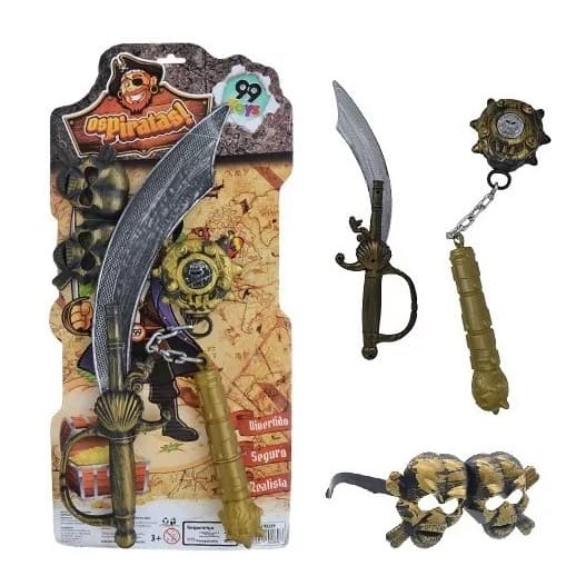 Kit Infantil Os Piratas Acessórios Brinquedos 99 Toys criança