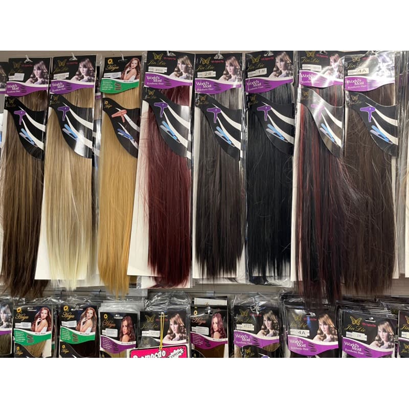 Extensão de Cabelo em Fibra Orgânica liso com Aplique Tic Tac para Volume